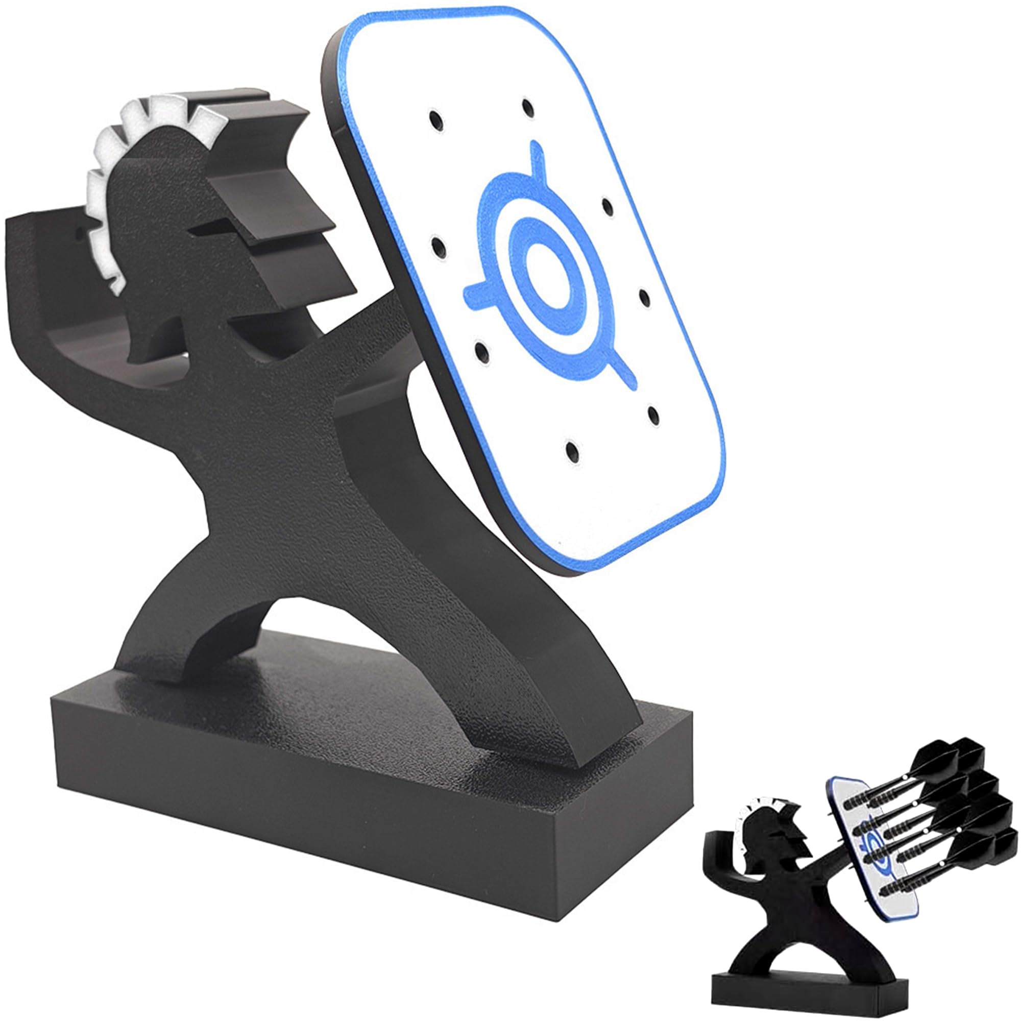 Gwezmxs Dart Holder Stand for Arrows Holds 9, Darts Accessories for Game Room Organisation - ​Soldier with Shield Shape