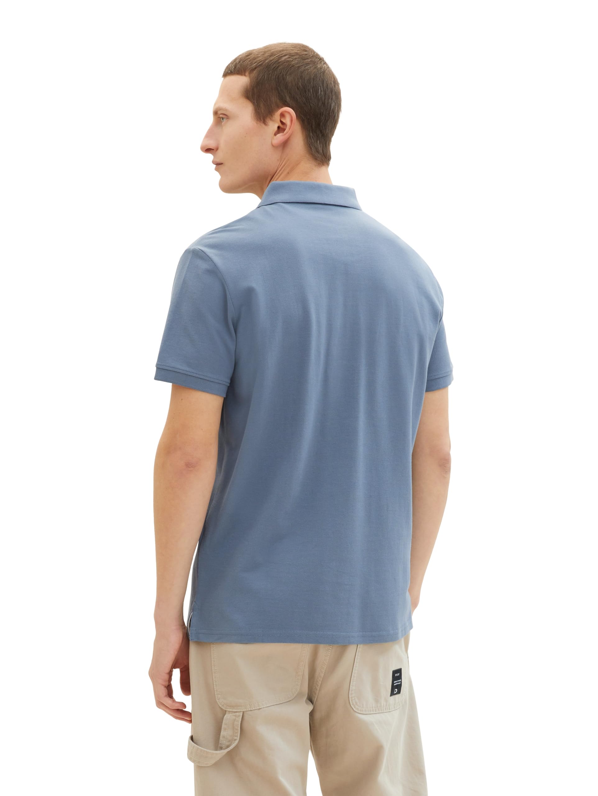 TOM TAILOR Herren 1031006 Basic Piqué Poloshirt, 10441 - Gravel Grey, M – Ansicht 3