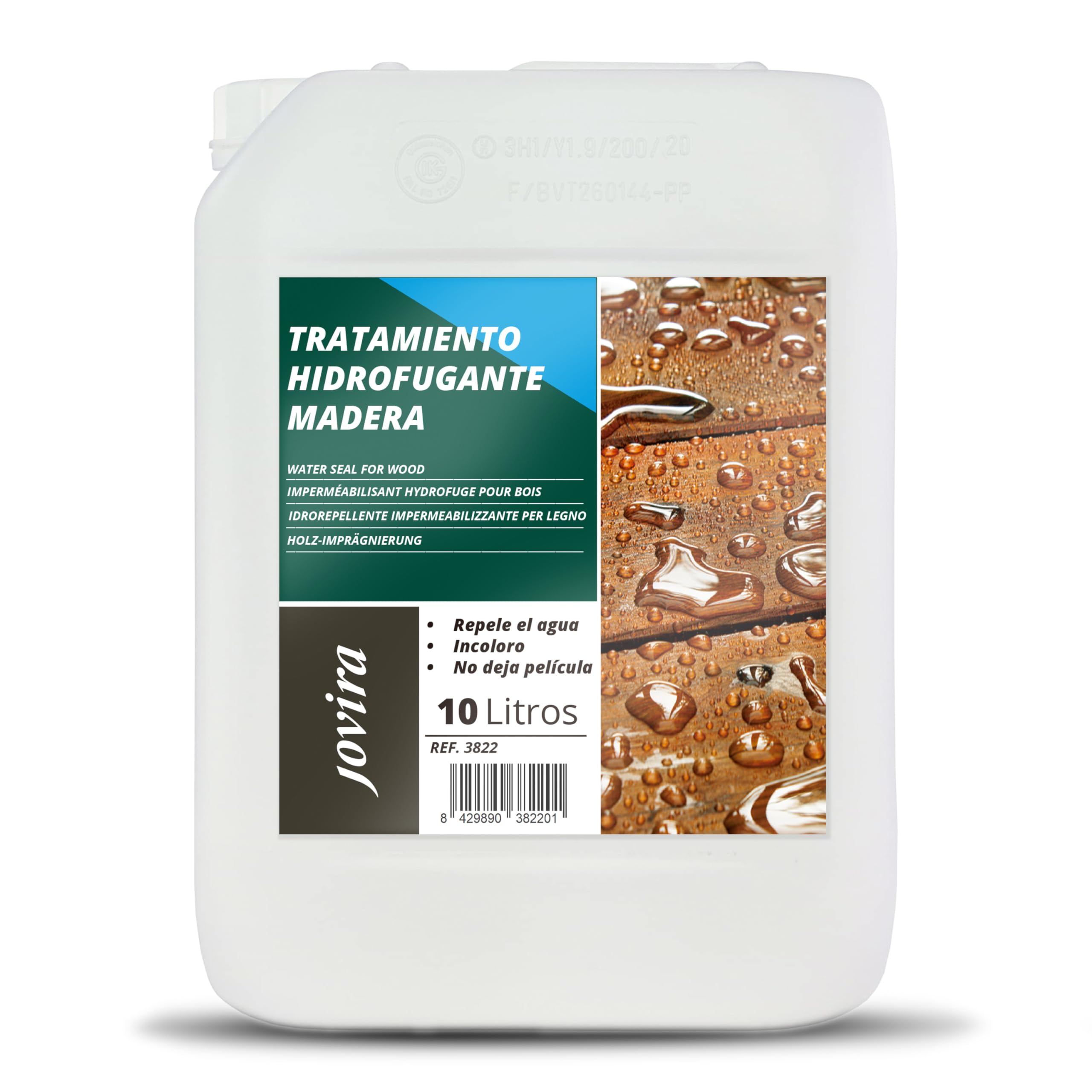 JOVIRA PINTURAS Idrorepellente Impermeabilizzante per Legno. Liquido protettivo idrorepellente per legno. (10 Litres) C-13