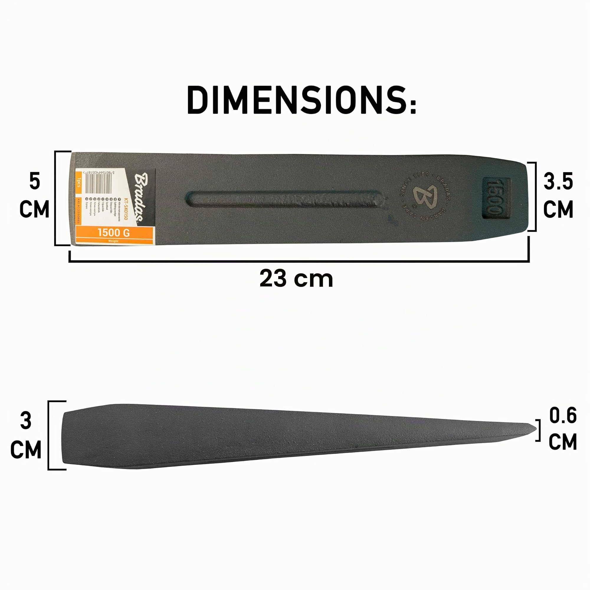Bradas Cale de fendage en acier - 1,5 kg - 5181