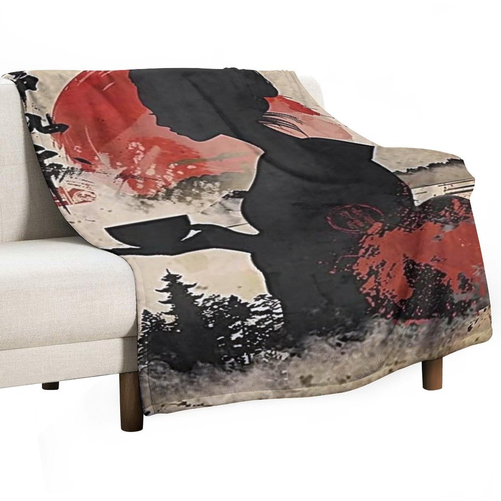 Yhgsreuoh Tl-Style Japanese-Woodblock-Print-Zen-Woman-Steaming-Tea_01 Flannel Blankets Fleece Soft Throw Lightweight Plush Gifts For Couch, Bed, Cozy Sofa Plush, Chair, Lovers 32X48inch(80X120cm)