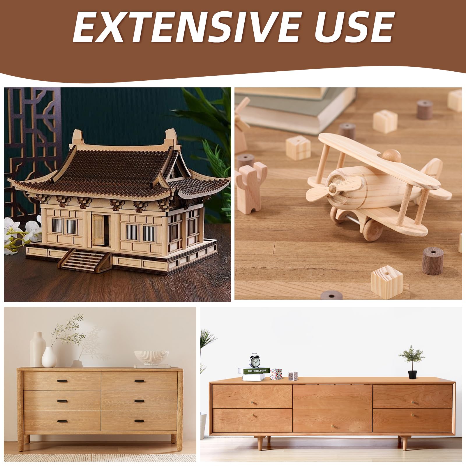 200 Pz Tasselli Legno Conici Scanalati, Spine per Legno a Forma di Ago 4mm, per Mobili Riparazioni Fai da Te Lavorazione del Accessori