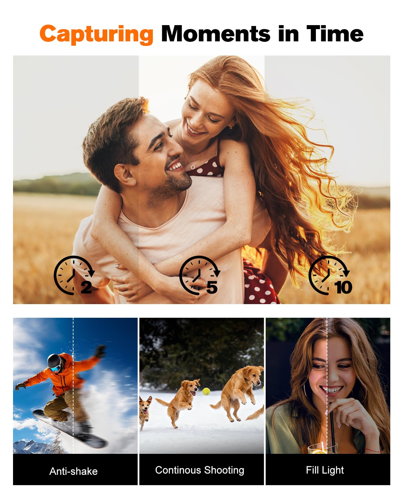 QIVORO Digital Camera 4K 64MP Compact Portable Photo Camera,18X Digital Zoom Autofocus | Anti-Shake,2.8" IPS Screen with 32GB SD Card & OTG Adapter,Vlogging Camera for Kids Teens Students Beginners — view 2