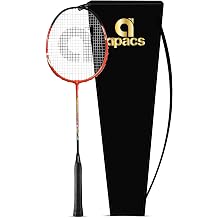 Apacs Rally 313 Badminton Racket with Full Cover | Agile Technology | Stable T-Joint Design | Pre-Strung | Red Black