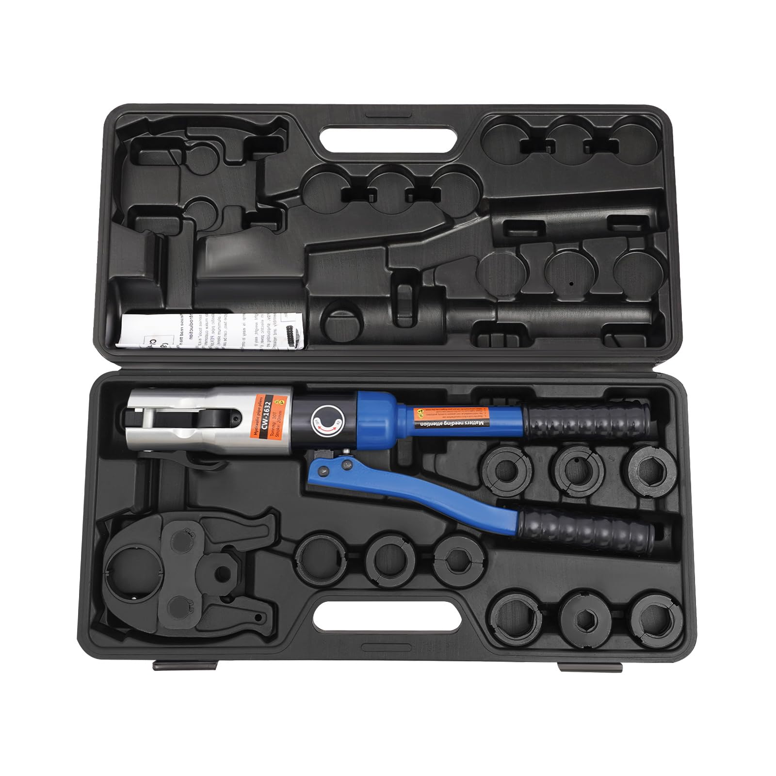 Pinza crimpatrice professionale per profilo a V e profilo a U, pinza crimpatrice idraulica, testa girevole a 360°, U16 U20 U25 U32 e V12 V15 V18 V22 V28, per tubi in rame e connessioni