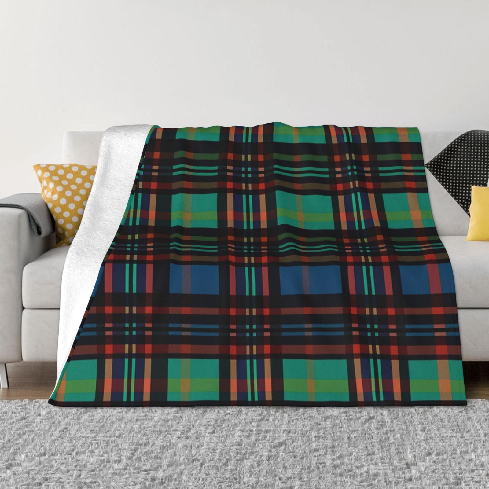 Couverture flanelle légère et chaude, grand plaid lit microfibre douce