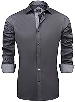 Vista 1 de J.VER Men's Casual Long Sleeve Stretch Dress Shirt Wrinkle-Free Regular Fit Button Down Shirts