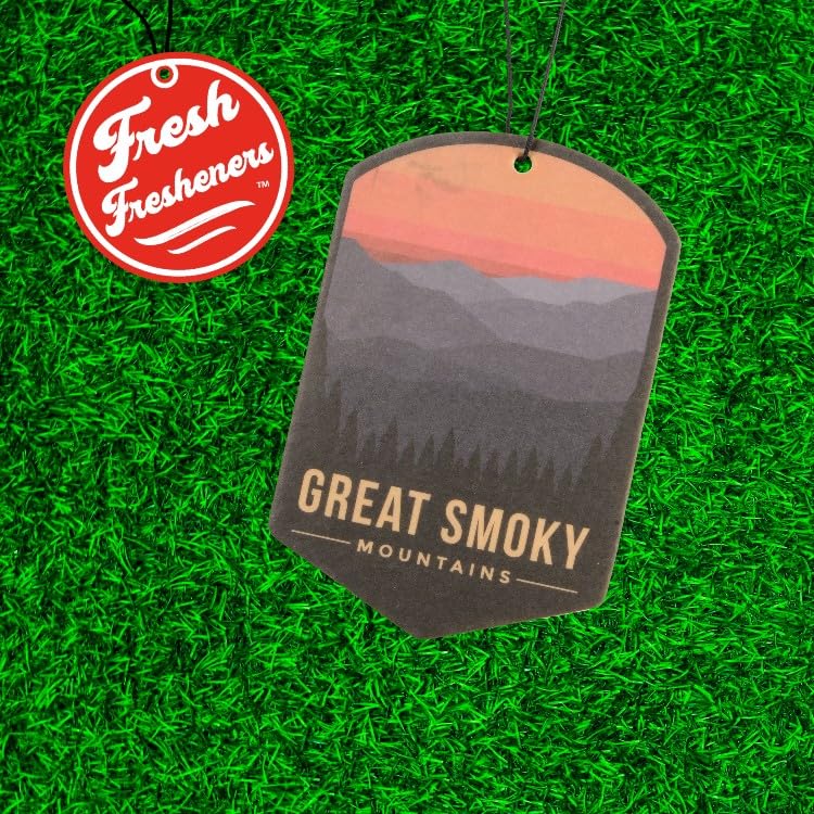 Image of Outdoor Adventure Car Air Freshener 3 Pack Scented With Premium Oils By Fresh Fresheners (Great Smoky Mountains National Park)