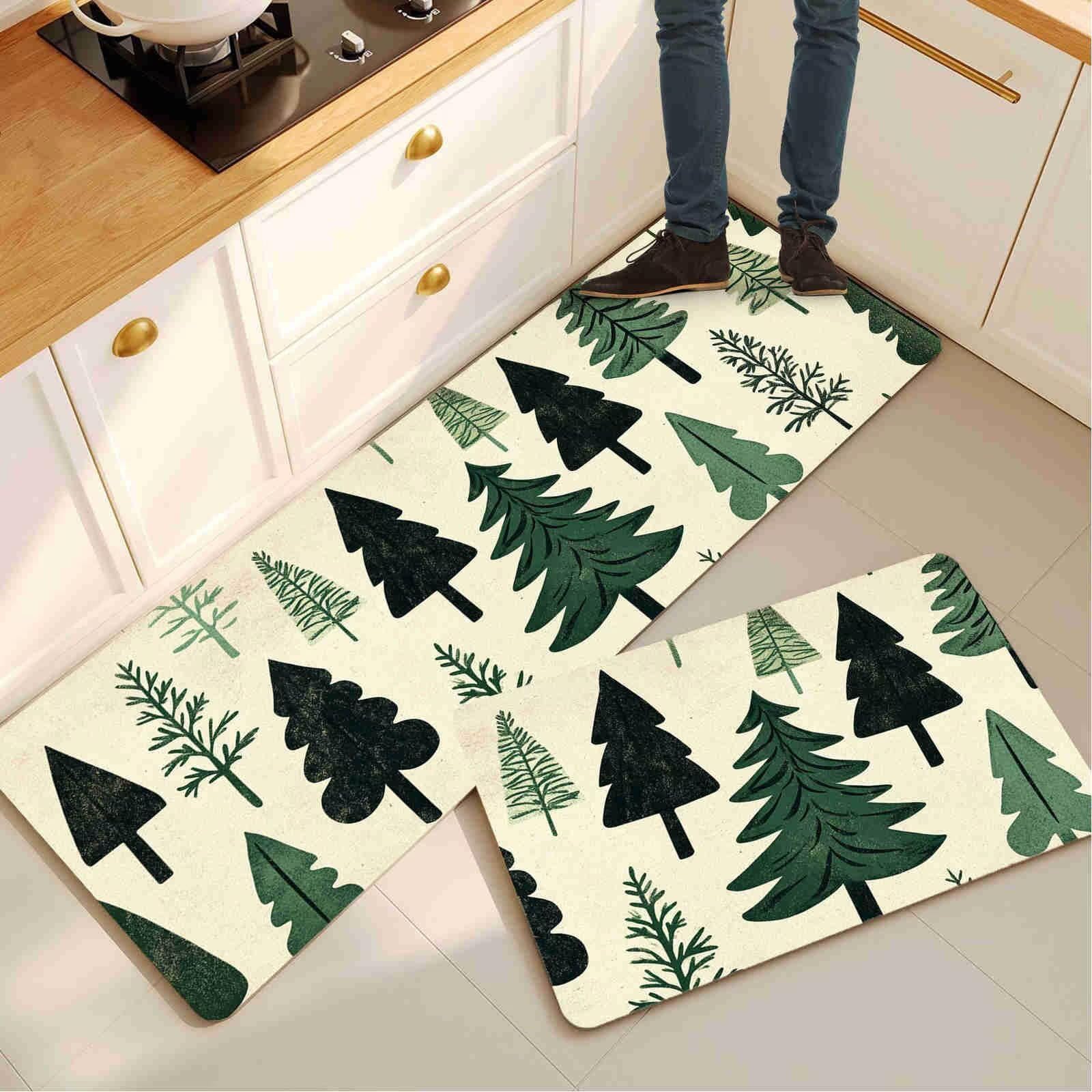 Alfombras cocina pasillo antifatiga y súper absorbentes con base lavable de dos piezas