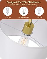 EDISHINE arany ívlámpa állólámpa linen árnyékolóval, E27 LED, 160 cm, nappali hálószoba 3