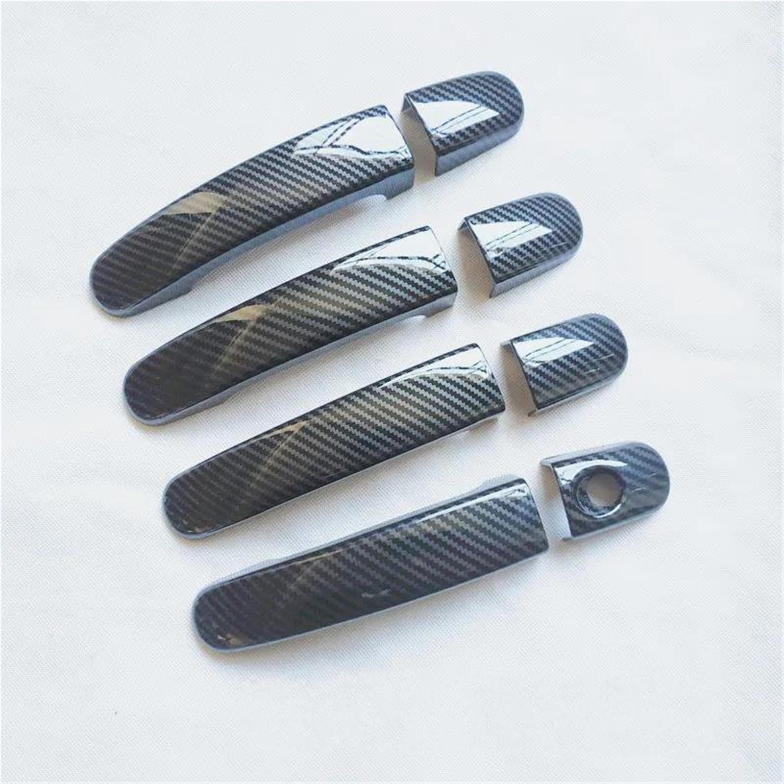 YUEYZHK for Ford for Ranger T6 2011 2013 2016 2017 2018 2019 2020 2021 Door Handle Cover Trim Plastic Imitation Carbon Fiber(Style 2)