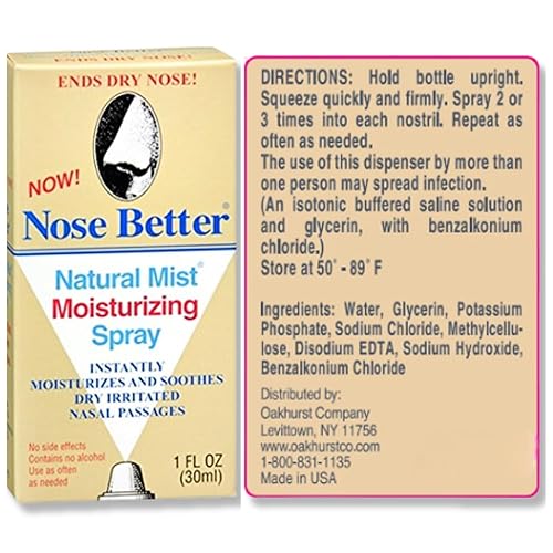 Miniatura 9 de Nose Better Spray hidratante Natural Mist, 1 onza líquida (paquete de 3)