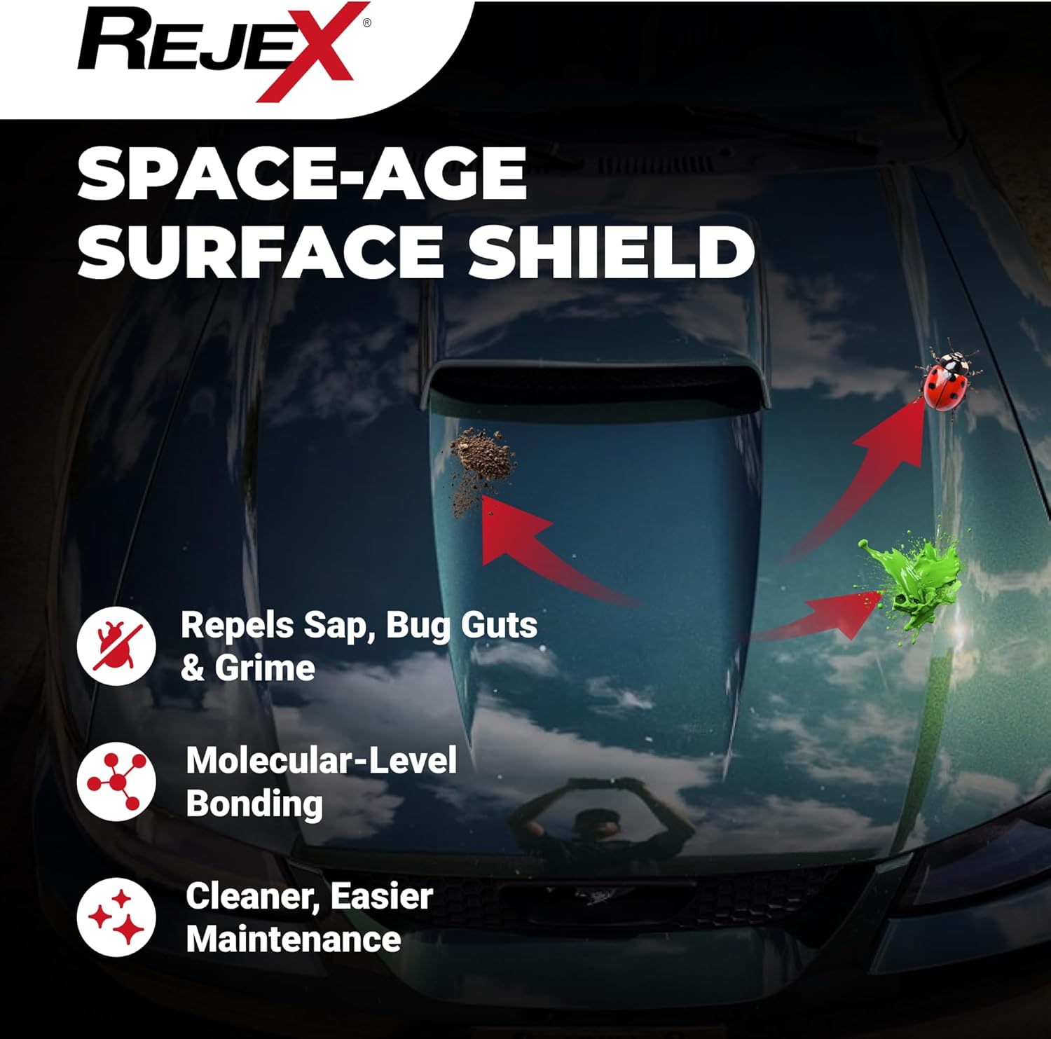 RejeX High Gloss Finish That Protects, Long-Lasting Polymer Coating for Cars, Trucks, Boats, RV, Motorcycles, Aircraft, Glass, Painted Metal, Fiberglass, Acrylic, Gel Coat & Plastic Surface, 128 Fl Oz