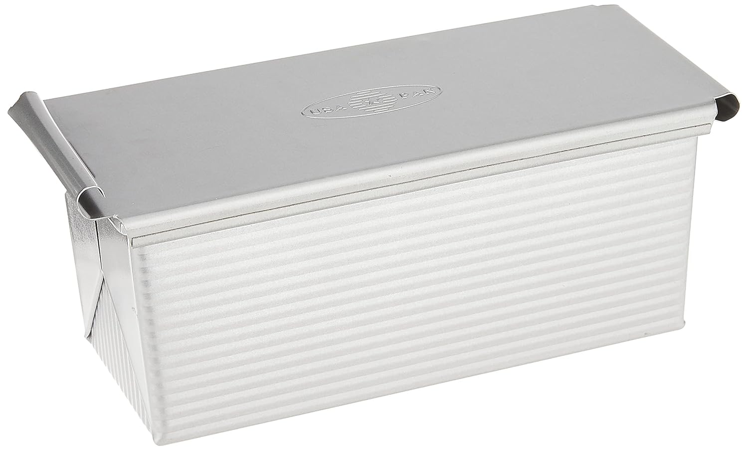USA Pan Bakeware Pullman Loaf Pan With Cover 9 x 4 inch Nonstick Quick Release Coating Made in