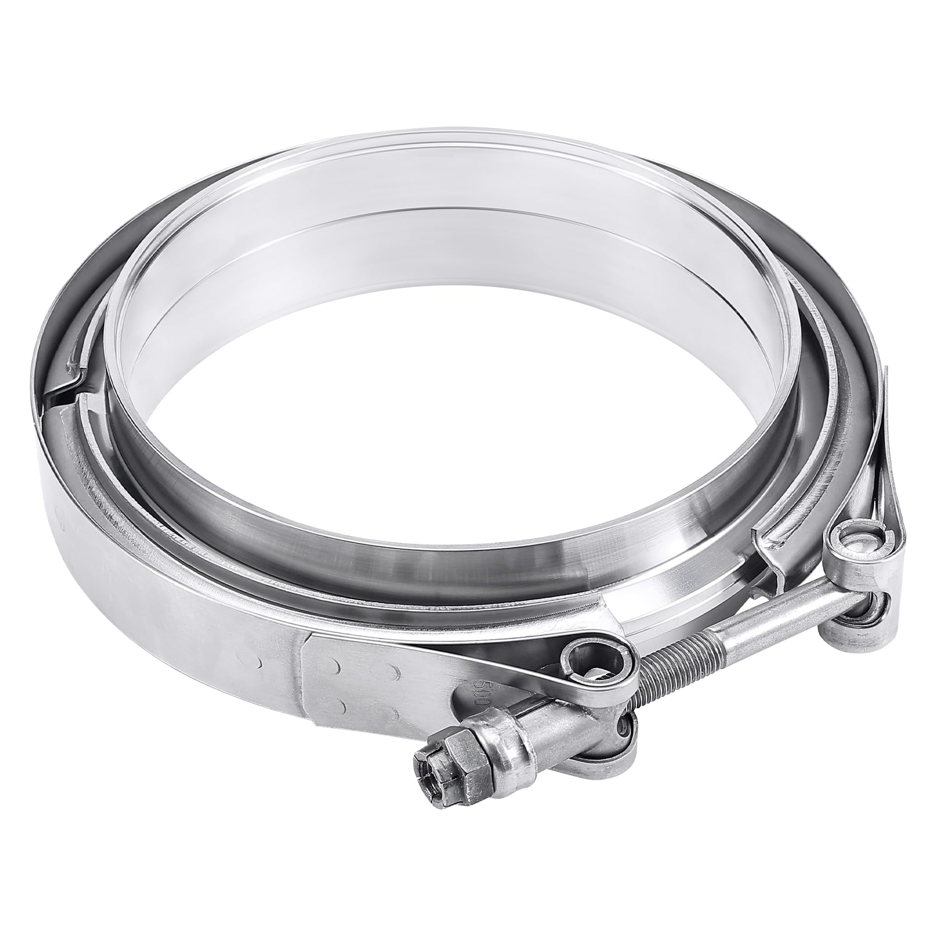EVIL ENERGY 4.0 Inch V Band Clamp with Flange Male Female Stainless Steel 2PCS