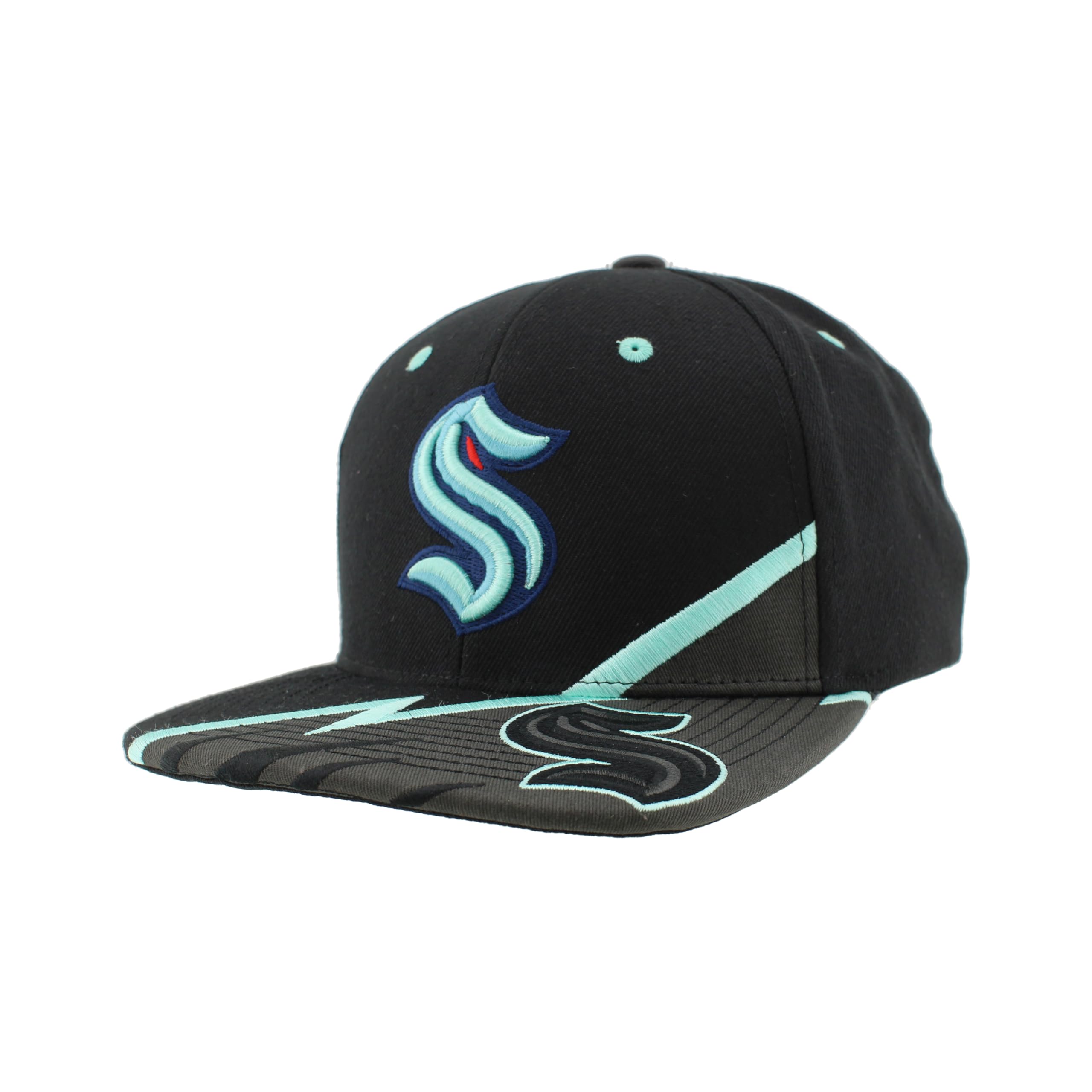 ZHATS NHL Unisex-Adult NHL Officially Licensed Adjustable Snapback Hat Flat Bill Z11 Bolt