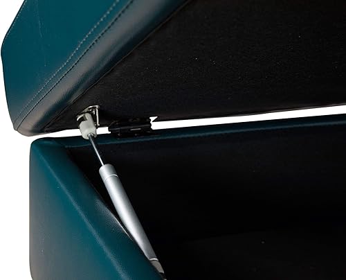 Miniatura 14 de Sofá modular contemporáneo con diván y otomana de almacenamiento, 3 piezas en forma de L, tapicería de piel sintética, cojines de espuma Jengibre