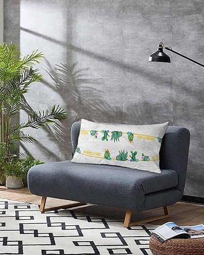 Miniatura 3 de Fundas de almohada de verano de tamaño King con diseño de cactus oasis verde de verano, fundas de almohada suaves para cama, fundas decorativas de