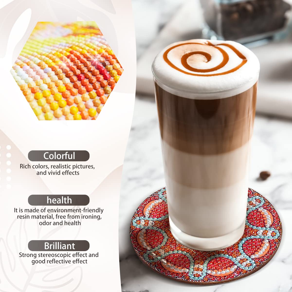 Diamond Painting Dessous De Verre Peinture Diamant Mandala Arbre