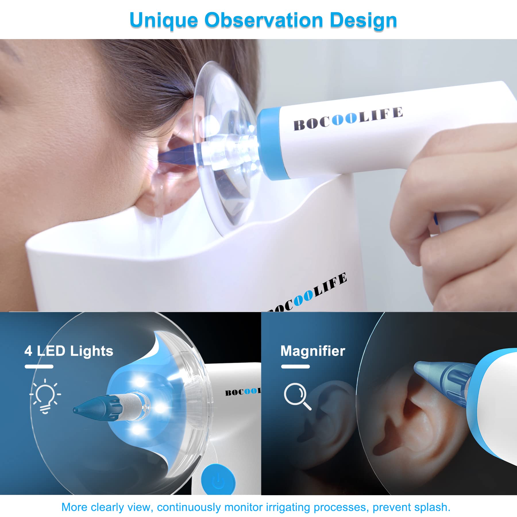 Buy BOCOOLIFE Electric Earwax Remove Removal Ear Irrigation System