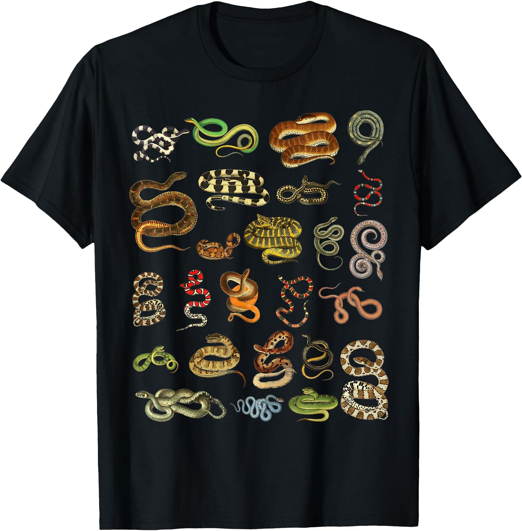 Types of Snakes Educational Herpetologist Kids Boys Girls T-Shirt