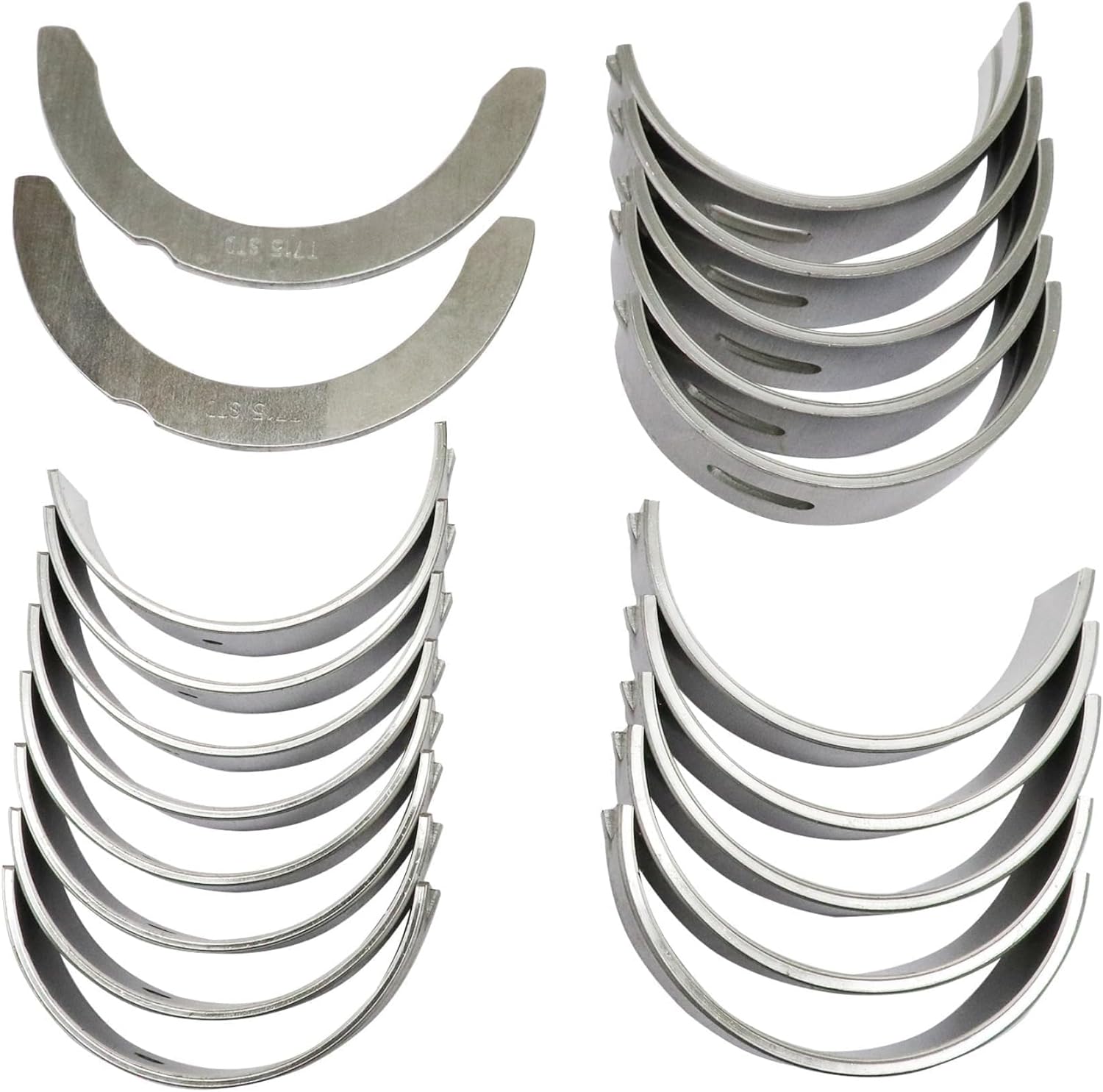 XQSMWF Rod Bearing and Main Bearing Set Compatible with Toyota Corolla Celica MR2 Vibe Prizm 1.8L 1ZZ-FE 1998-2008#11701-22024 13041-22024 9145229426 MB1853 Engine Connecting Rod Bearing