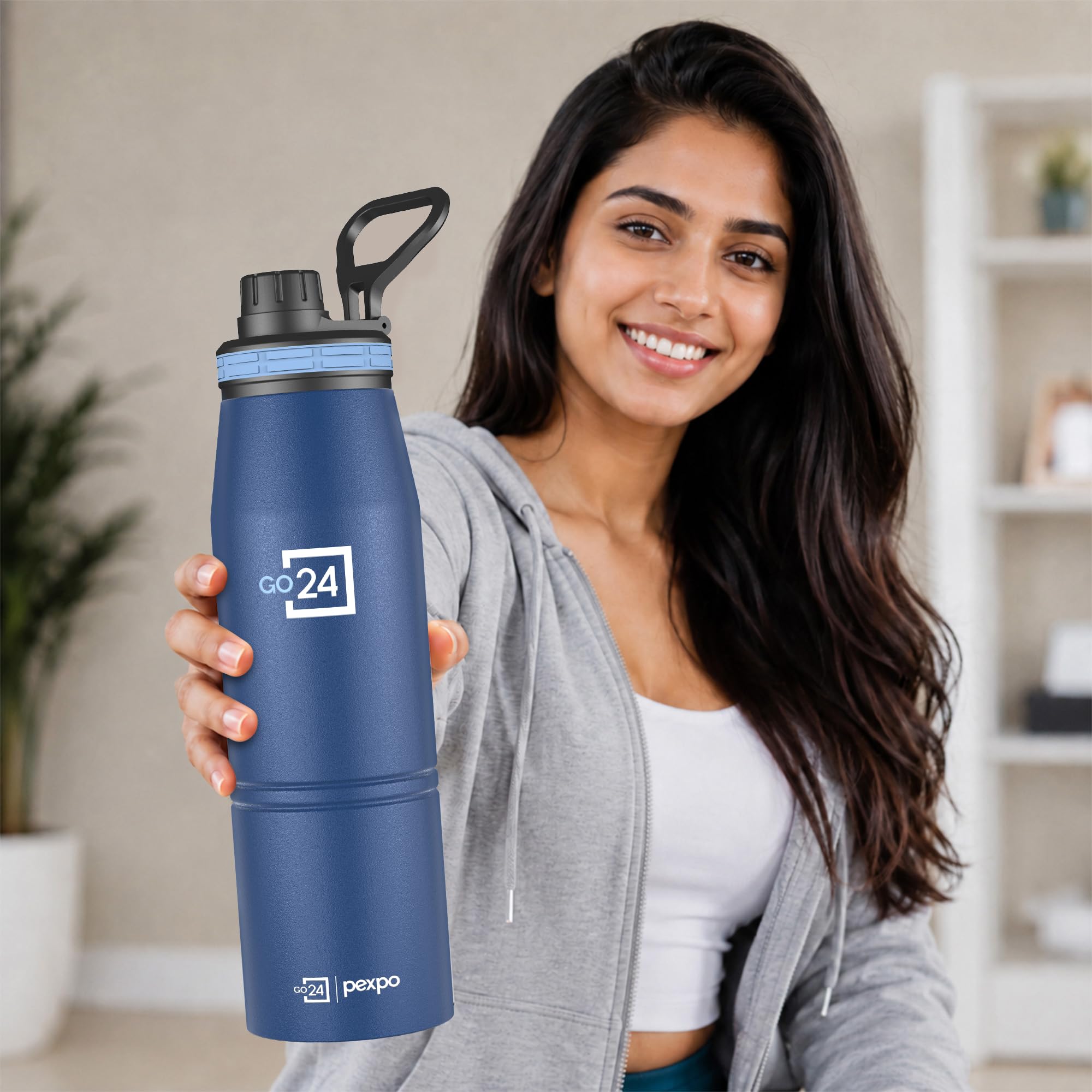 Go24 pexpo Stainless Steel Water Bottle 1 Litre, 3 Layer Vacuum Insulated — Amazon image 7