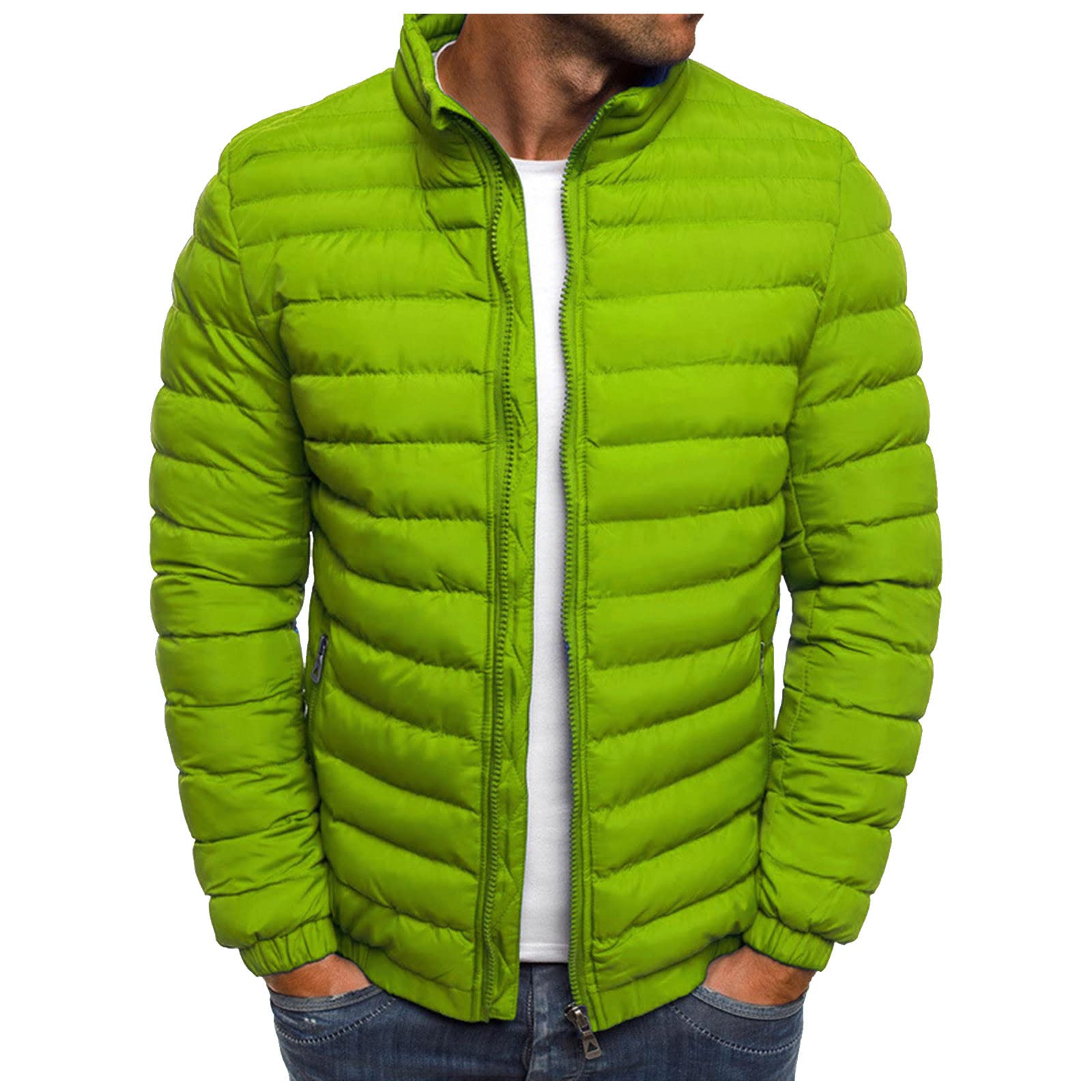 Veste Légère Homme Style Rétro - Coupe Régulière, Fermeture éclair, Poches Latérales - Pour Plein Air, Sport, Quotidien - 8