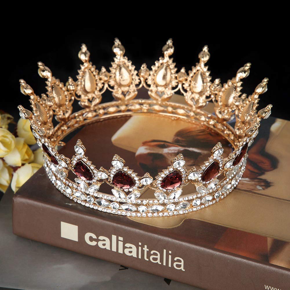 Couronne De Mariage Strass - Diadème Princesse Élégant Pour Mariage, Fête, Anniversaire - 13 Cm
