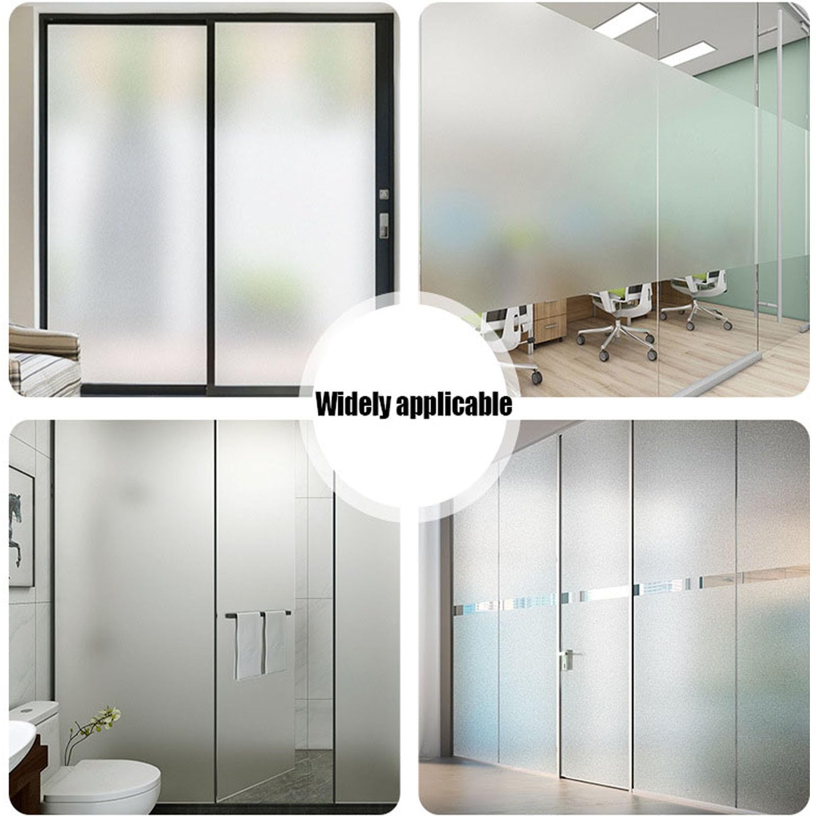 Raamfolie Privacy Voor Glas 100 x 290 cm Anti-Uv, Statisch Hechtend, Lijmvrij Zelfklevende Raamfolie Voor Thuis Badkamer Slaapkamer Kantoor, schuin rooster