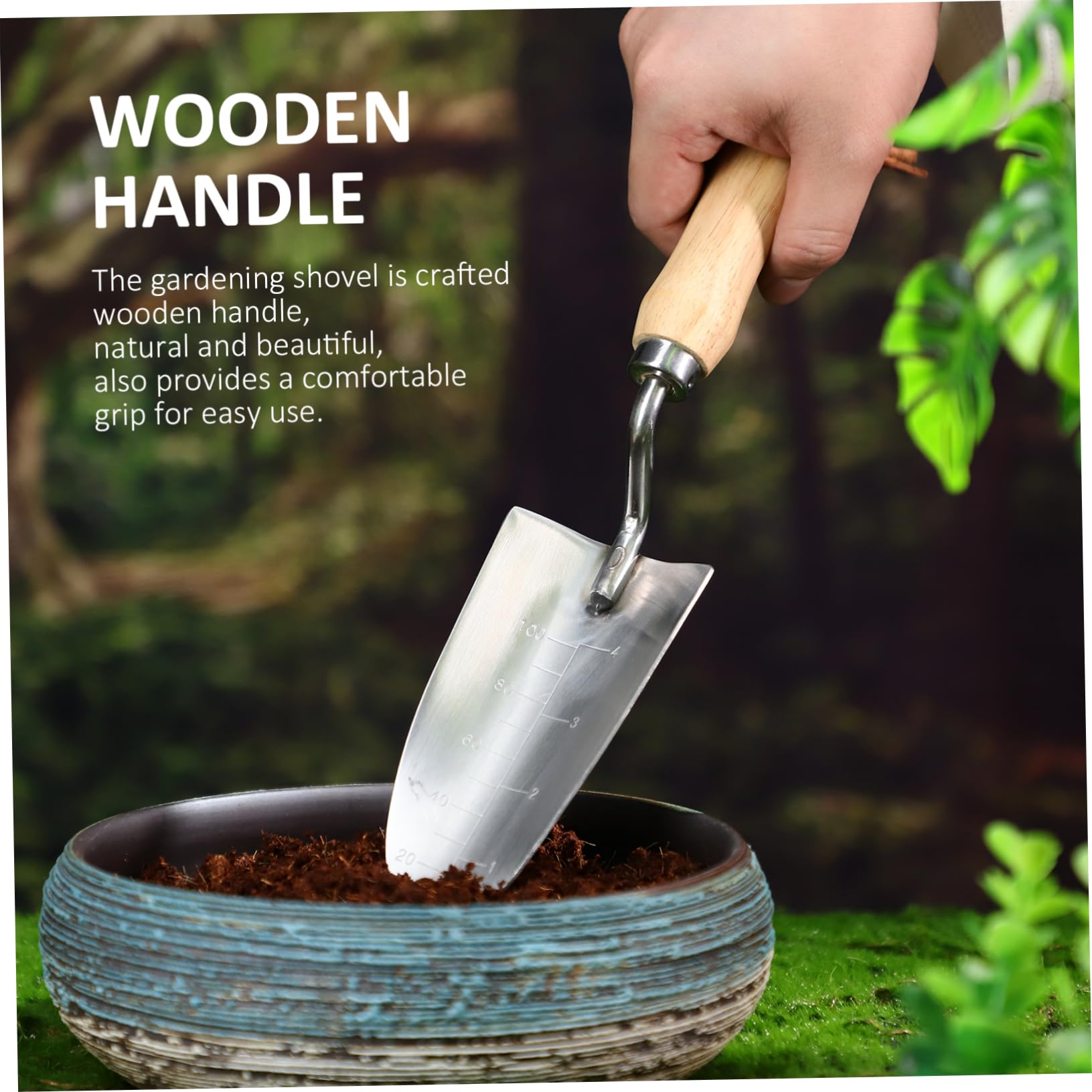 Toddmomy 5 Stück Schaufel aus Edelstahl im Freien Topfschaufel Schaufel Graben Pflanzkelle Handschaufel Gartenhandkelle Gartenspaten Kelle Gartenwerkzeug Gartenkellen 410er Edelstahl