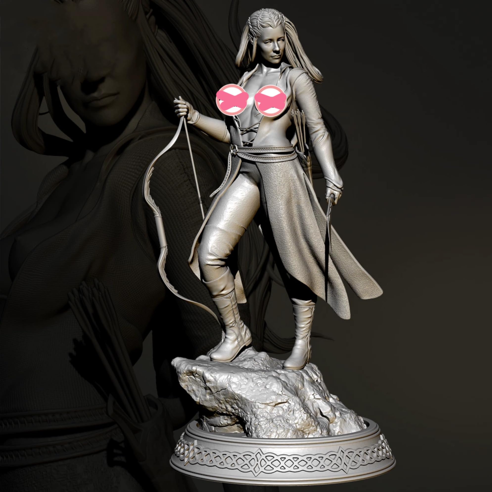 1/24 Resin Model kit Ancient Fantasy Female Warrior Resin Miniature Model kit (unassembled and unpainted) // Kz8L-17