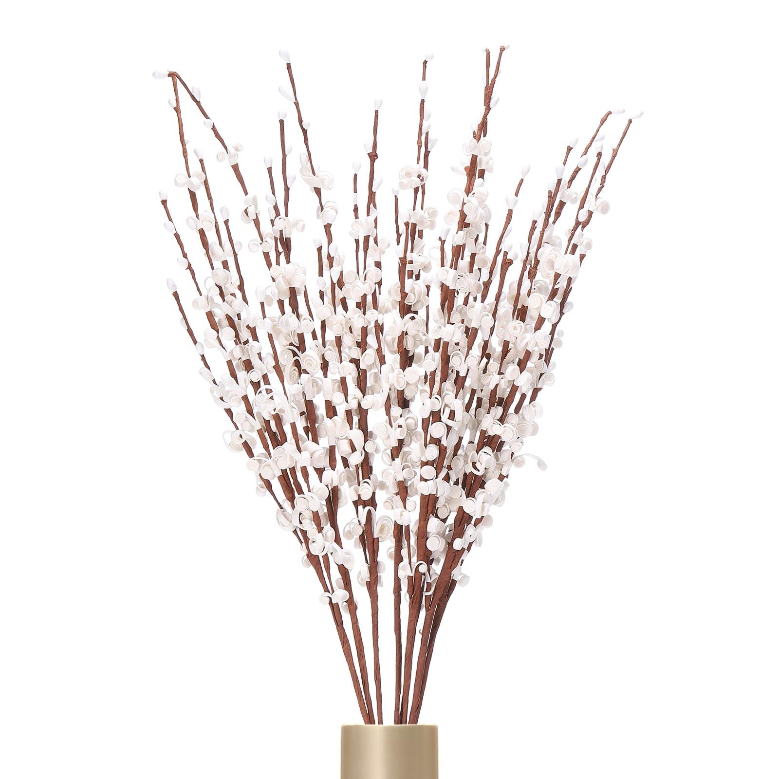 sourcing map 8Pcs Artificial Jasmine Flowers, 22 Inches Long Stems Tall Fake Flower Bouquet Faux Jasmine Plant for DIY Floral Art Arrangements Home Party Hotel Decoration(White)