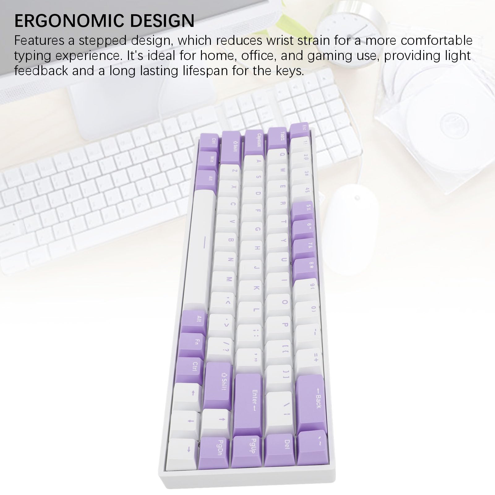Klawiatura mechaniczna SustVita z podświetlanym RGB N Key Rollover Blue Switch do gier Office 10 HarmonyOS