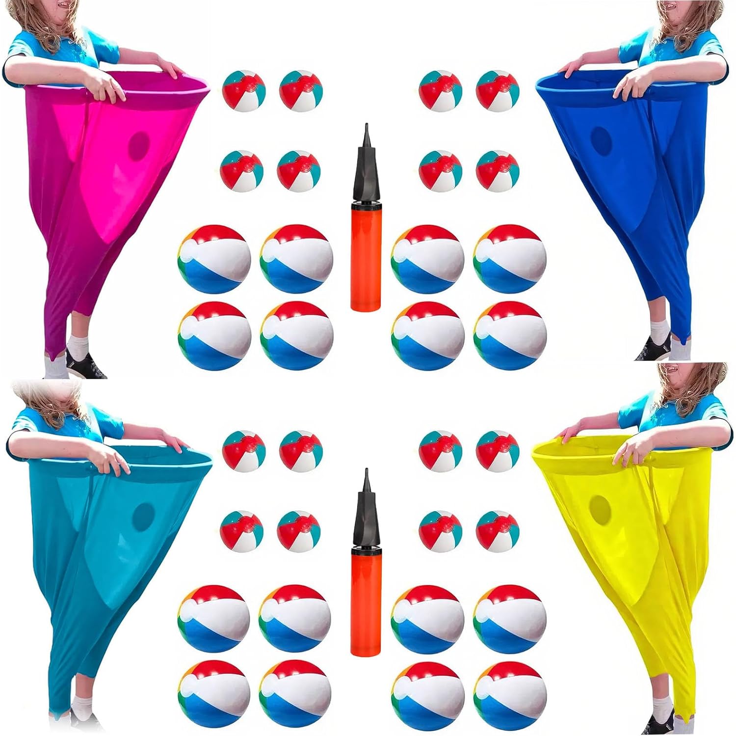 Granny Pants Yard Game Set for Adults & Kids Giant Pants Outdoor Tossing Game with Bouncy Balls, Pump, Hilarious Backyard Party Games for Family Reunions BBQ Field Day Fun