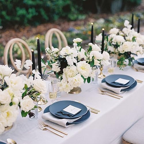 Miniatura 7 de sancua Paquete de 8 manteles rectangulares de poliéster de 60 x 84 pulgadas, resistentes a las manchas y a las arrugas, lavables, para comedor,