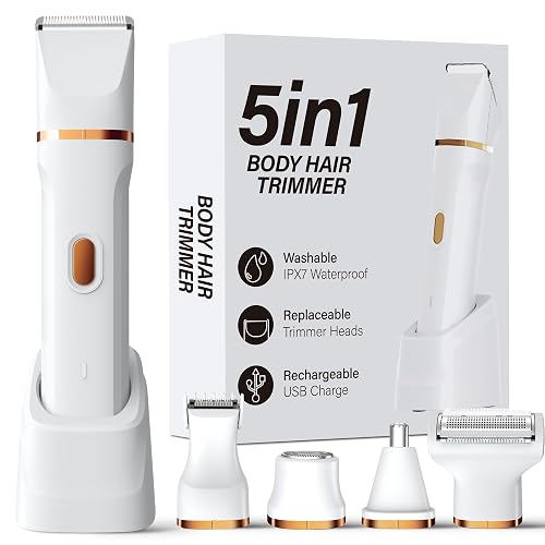 KINGTEE 5-in-1 Electric Bikini Trimmer White