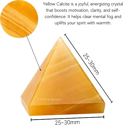 Miniatura 87 de Amazing Gemstone White Agate Snow Quartz Pyramid Crystal Healing Stones - 1" Great Pyramid Figurine of Natural Stone Pyramid for Meditation, Reiki