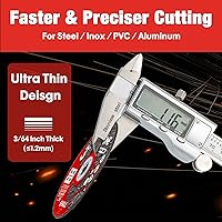 Vista 3 de SHALL Paquete de 25 Discos de Corte de 3" x 3/8" x 3/64" - Disco de Corte Ultra Delgado con Bolsa para Amoladora Angular y Herramientas de Corte