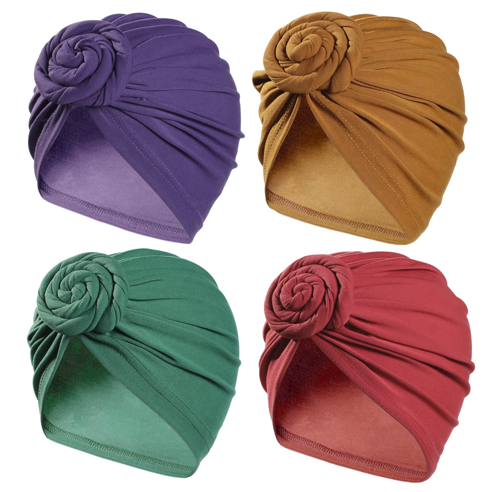 KYNARI Turban Head Wraps for Women, Pretied Stretch Bonnet Hair Wrap