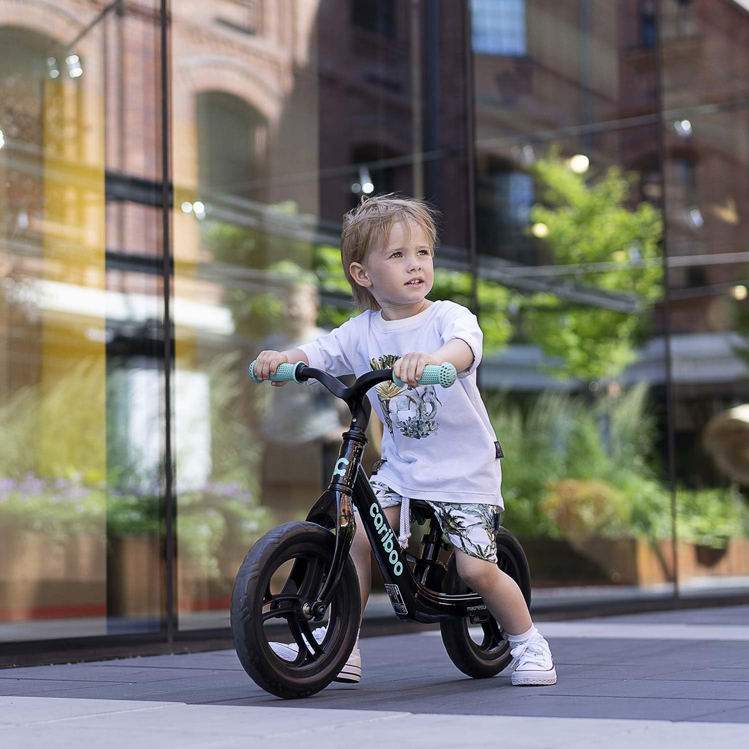 cariboo Magnesium Pro Bicicleta Sin Pedales para Niños Desde 2 Años Ultraligera Cuadro De Magnesio Ruedas 12 Pulgadas Sillín Ajustable hasta 30 Kg Montaje Rápido