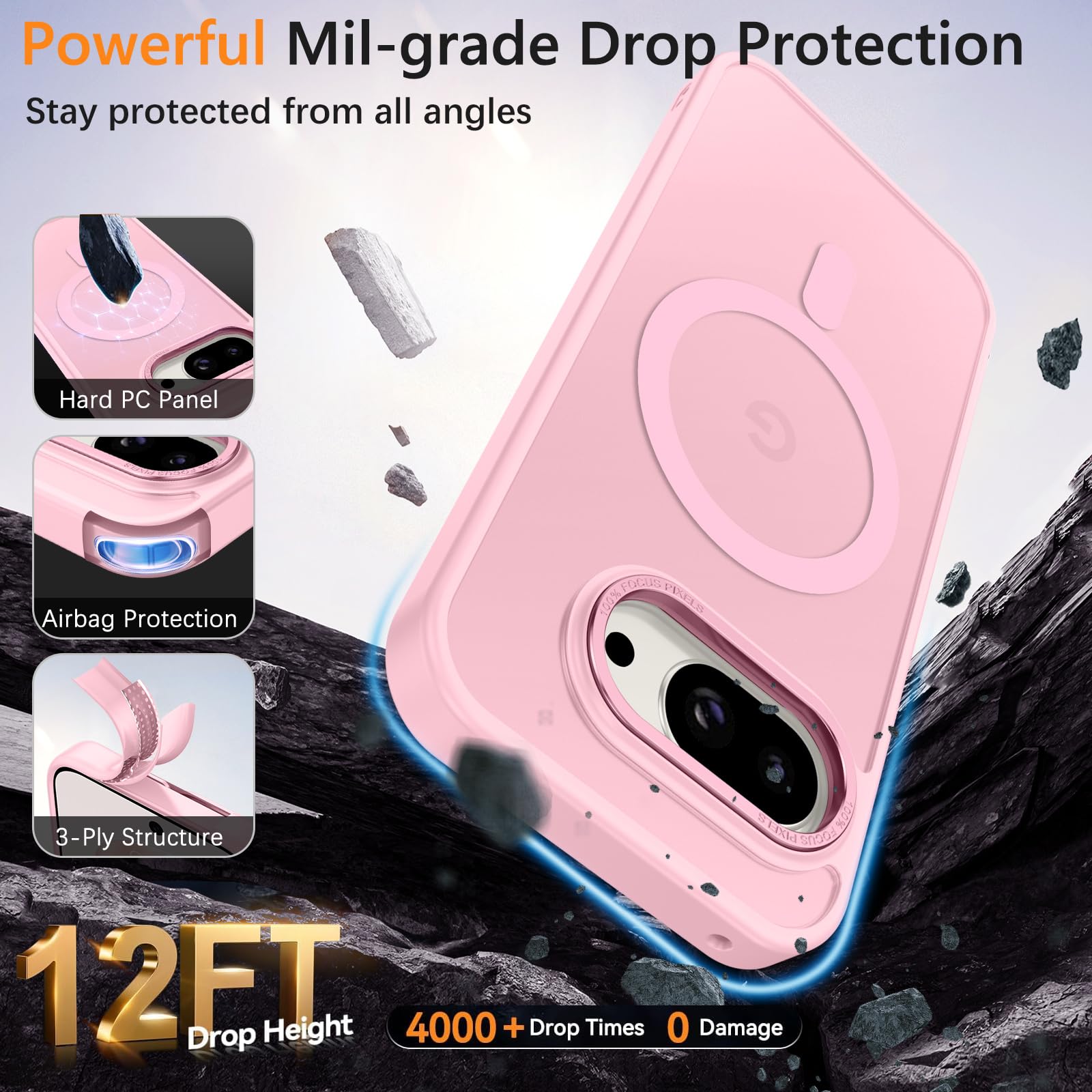 Dteck Magnetic Case For IPhone 11, Compatible With MagSafe, Military Grade Protective Slim Translucent Matte Back Cover,Mint