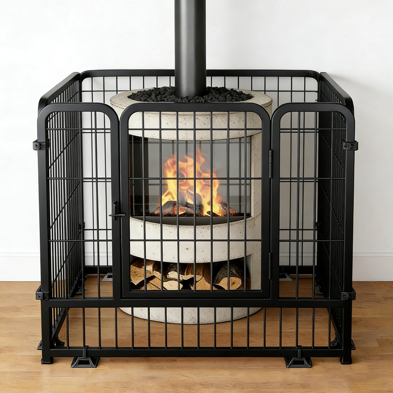 Amazon.co.jp: ストーブガード ヒーターガード 暖炉 フェンス 暖炉柵