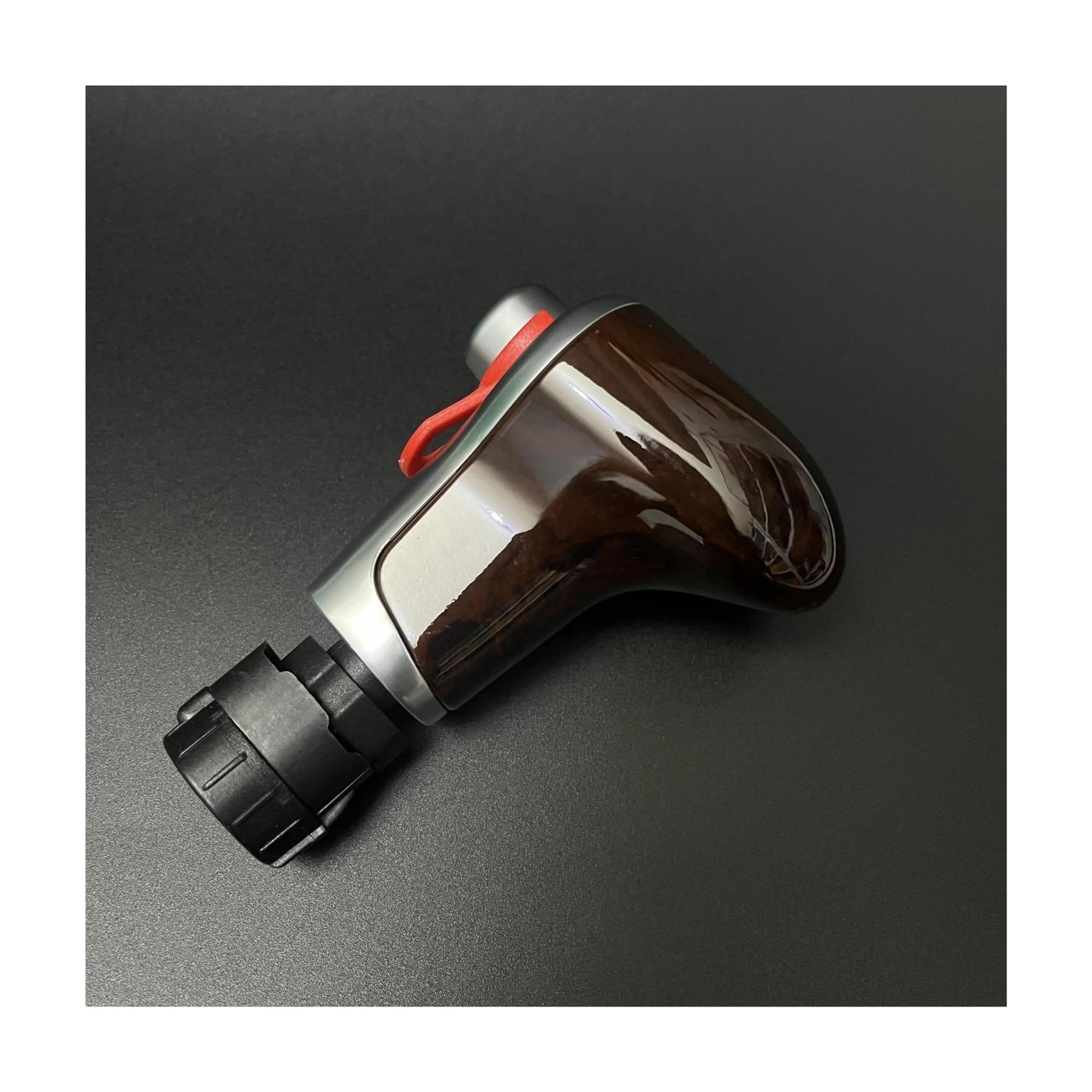 Ahrpkamerd One Color Gear Shift Knob 1Pcs For Q7 Q5 A3 A4 A5 A6 A7 C6 C7 Carbon Leather Gear Shift Knob Shift Knob(Full Peachwood Color)