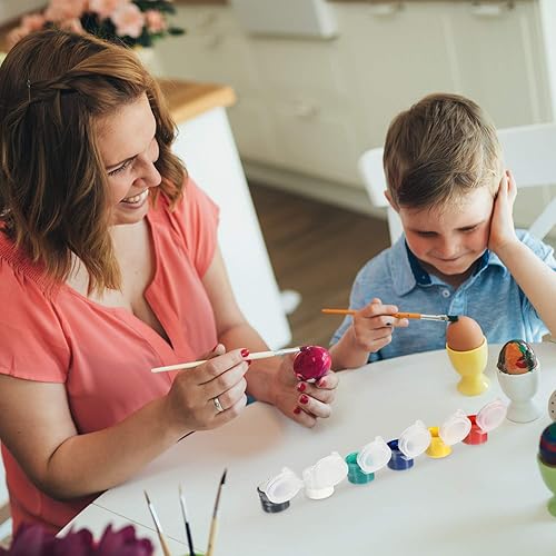 Miniatura 3 de 24 tiras y 144 macetas vacías para pintura acrílica, contenedor de almacenamiento con tapa, suministros para manualidades, aulas, escuelas,