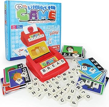 Learning Toys for Kids, Matching Letter Game, Educational Toys with Flash Cards, Spelling Game for 3-6 Year Old Boys Girls Preschooler Kindergarten