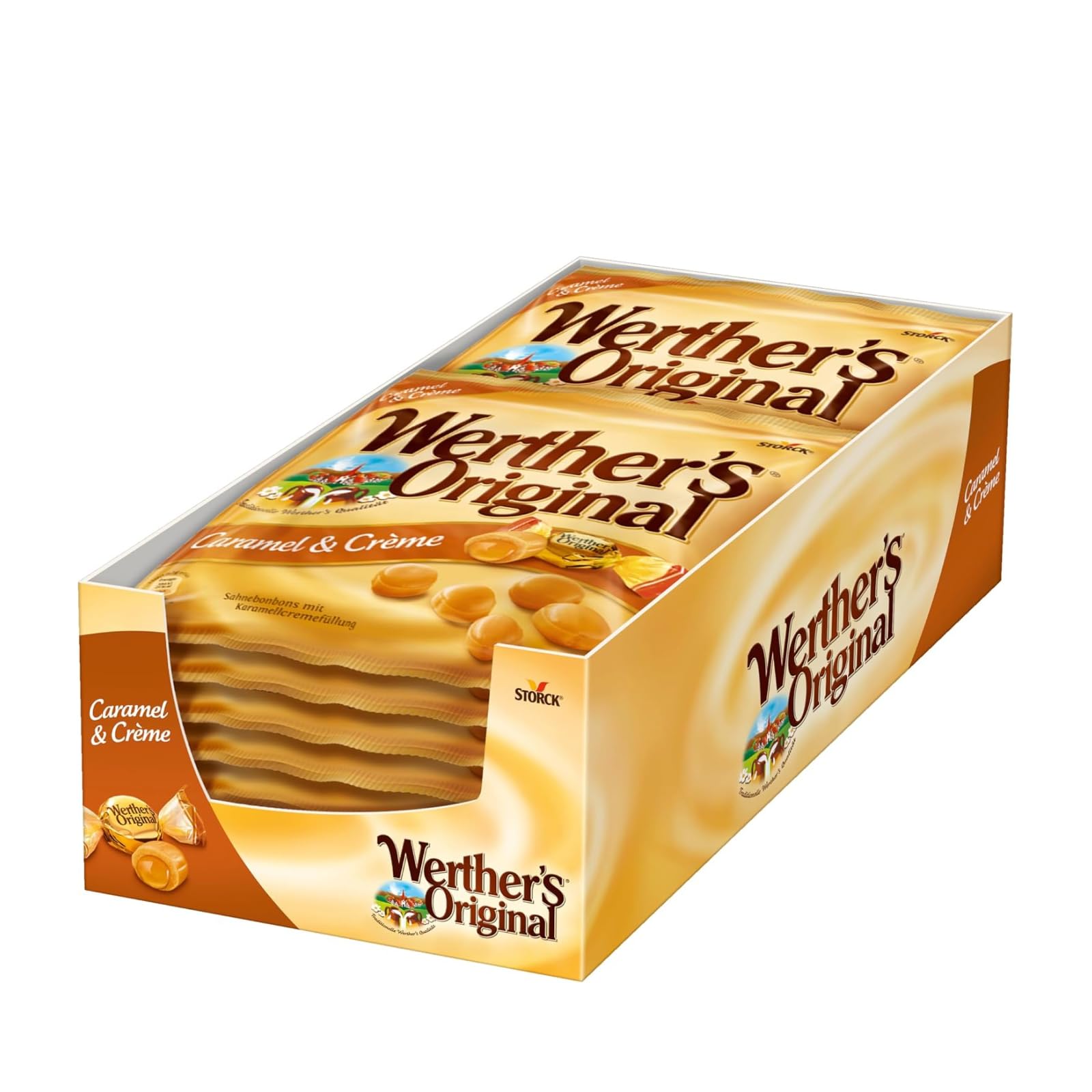 Werther's Original Caramelos Toffee Relleno de Caramelo Pack 15 x 135 g Sin Gluten Vegetarianos