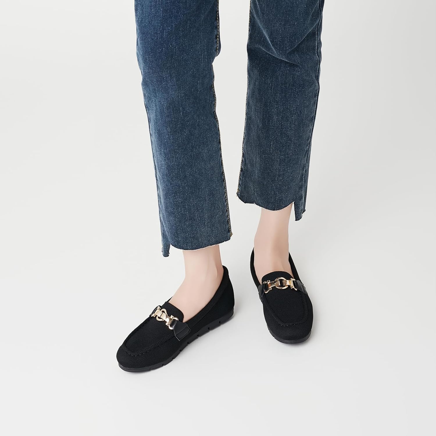 Loafers for Women, Womens Flats Comfortable Dressy, Penny Loafers Casual Dressy Shoes, Breathable Knit Business Office Work Walking - Image 2