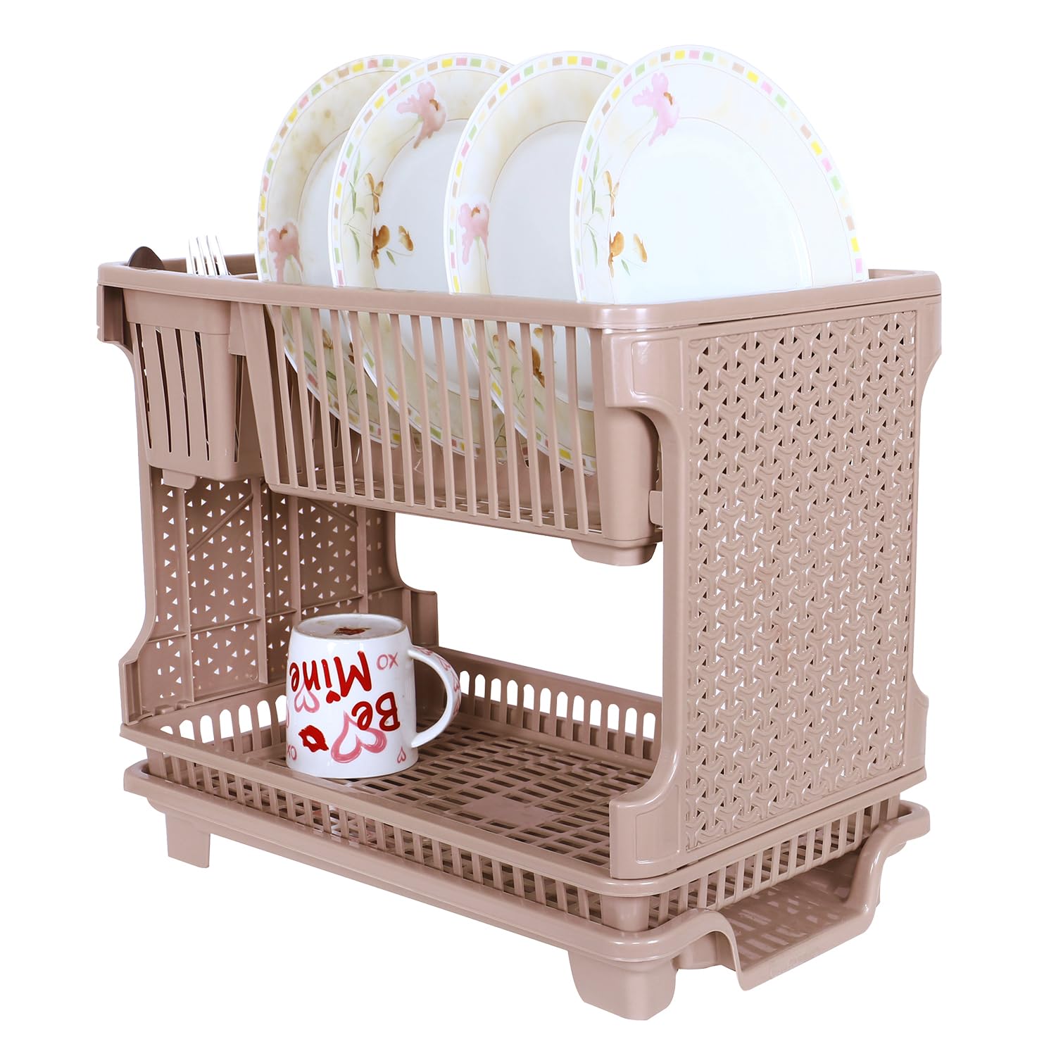 Kuber Industries Dish Rack - Drainer & Utensil Holder -8