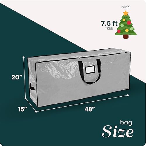 Miniatura 50 de Bolsa de almacenamiento para árbol artificial de Navidad, de gran capacidad Rojo